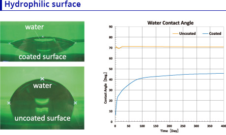 Hydrophilic surface